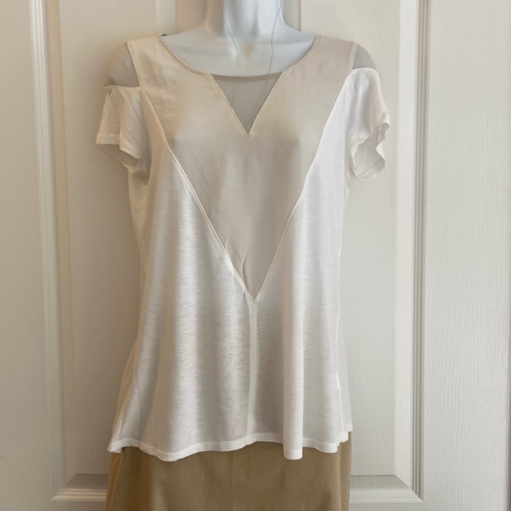 Aiko cute rayon tshirt with inset detail pieces